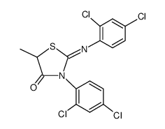 2-(2',4'-dichloro)phenylimino-3-(2',4'-dichloro)phenyl-5-methyl-4-thiazolidinone结构式