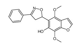 4,7-dimethoxy-5-(3-phenyl-4,5-dihydro-1,2-oxazol-5-yl)-1-benzofuran-6-ol Structure