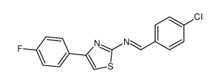1-(4-chlorophenyl)-N-[4-(4-fluorophenyl)-1,3-thiazol-2-yl]methanimine结构式