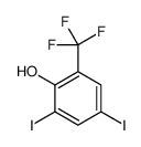 2,4-diiodo-6-(trifluoromethyl)phenol Structure