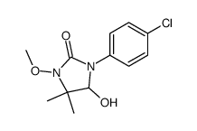 1-(4-chloro-phenyl)-5-hydroxy-3-methoxy-4,4-dimethyl-imidazolidin-2-one结构式
