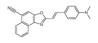 2-[(E)-2-(4-Dimethylamino-phenyl)-vinyl]-naphtho[1,2-d]oxazole-5-carbonitrile结构式