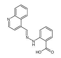 2-[2-(quinolin-4-ylmethylidene)hydrazinyl]benzoic acid Structure