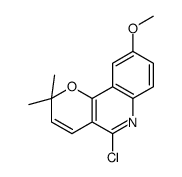 5-chloro-9-methoxy-2,2-dimethylpyrano[3,2-c]quinoline结构式