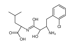 (2S)-2-[[3-amino-4-(2-chlorophenyl)-2-hydroxybutanoyl]amino]-4-methylpentanoic acid Structure