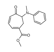 6-(Methyl-phenyl-amino)-5-oxo-cyclohepta-1,3-dienecarboxylic acid methyl ester Structure