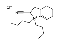 1,1-dibutyl-2,3,3a,4,5,6-hexahydroindol-1-ium-2-carbonitrile,chloride结构式