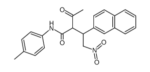 2-Acetyl-3-naphthalen-2-yl-4-nitro-N-p-tolyl-butyramide结构式