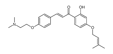 (E)-3-[4-(2-Dimethylamino-ethoxy)-phenyl]-1-[2-hydroxy-4-(3-methyl-but-2-enyloxy)-phenyl]-propenone结构式