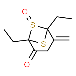 6,7-Dithiabicyclo[3.1.1]heptan-2-one,1,5-diethyl-4-methylene-,6-oxide(9CI) Structure