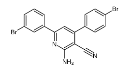 2-amino-6-(3-bromophenyl)-4-(4-bromophenyl)pyridine-3-carbonitrile结构式