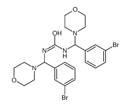 1,3-bis[(3-bromophenyl)-morpholin-4-ylmethyl]urea Structure