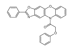 2-phenoxy-1-(2-phenyl-[1,3]oxazolo[4,5-b]phenoxazin-5-yl)ethanone结构式