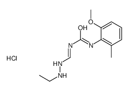 (1E)-1-[(2-ethylhydrazinyl)methylidene]-3-(2-methoxy-6-methylphenyl)urea,hydrochloride结构式