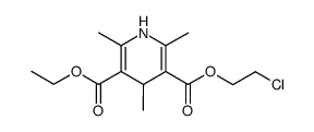2,4,6-trimethyl-1,4-dihydro-pyridine-3,5-dicarboxylic acid 2-chloro-ethyl ester ethyl ester Structure
