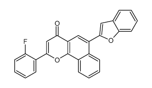 6-(1-benzofuran-2-yl)-2-(2-fluorophenyl)benzo[h]chromen-4-one结构式