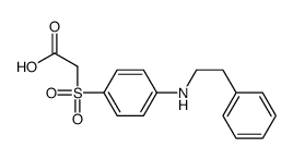 2-[4-(2-phenylethylamino)phenyl]sulfonylacetic acid Structure