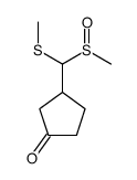 3-[methylsulfanyl(methylsulfinyl)methyl]cyclopentan-1-one结构式