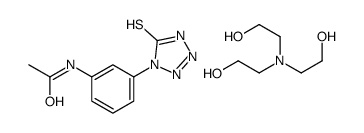 N-[3-(2,5-dihydro-5-thioxo-1H-tetrazol-1-yl)phenyl]acetamide, compound with 2,2',2''-nitrilotris[ethanol] (1:1)结构式