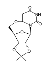 O6,5'-cyclo-5,6-dihydro-2',3'-O-isopropylideneuridine结构式