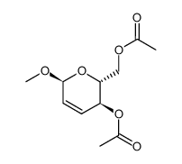 甲基4,6-二-O-乙酰基-2,3-二脱氧-α-D-苏-己-2--2-吡喃糖苷结构式