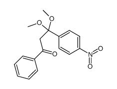 3,3-dimethoxy-3-(4-nitro-phenyl)-1-phenyl-propan-1-one Structure