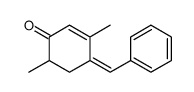 4-benzylidene-3,6-dimethylcyclohex-2-en-1-one结构式