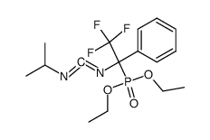 (2,2,2-Trifluoro-1-isopropyliminomethyleneamino-1-phenyl-ethyl)-phosphonic acid diethyl ester结构式