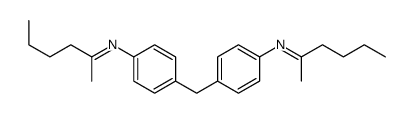 4,4'-methylenebis[N-(1-methylpentylidene)aniline]结构式