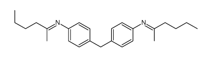 4,4'-methylenebis[N-(1-methylpentylidene)aniline] structure