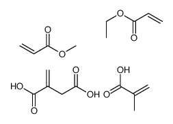 ethyl prop-2-enoate,2-methylidenebutanedioic acid,methyl prop-2-enoate,2-methylprop-2-enoic acid结构式