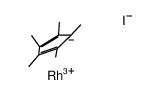 {(pentamethylcyclopentadienyl)rhodiumI2}2 Structure