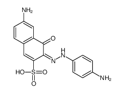 6-amino-3-[(4-aminophenyl)azo]-4-hydroxynaphthalene-2-sulphonic acid structure