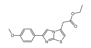 [6-(4-methoxy-phenyl)-imidazo[2,1-b]thiazol-3-yl]-acetic acid ethyl ester结构式
