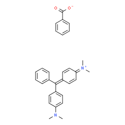 [4-[alpha-[4-(dimethylamino)phenyl]benzylidene]cyclohexa-2,5-dien-1-ylidene]dimethylammonium benzoate Structure
