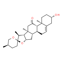 (25R)-3β-Hydroxyspirost-5-en-11-one结构式