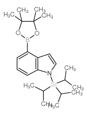 1-三(异丙基甲硅烷基)-1H-吲哚-4-硼酸频哪醇酯结构式