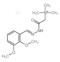 Ethanaminium,2-[2-[(2,3-dimethoxyphenyl)methylene]hydrazinyl]-N,N,N-trimethyl-2-oxo-,chloride (1:1)结构式