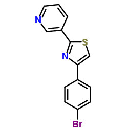 3-[4-(4-Bromophenyl)-1,3-thiazol-2-yl]pyridine结构式