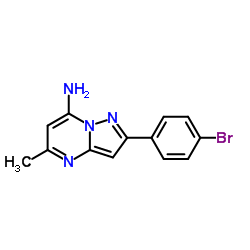 2-(4-bromophenyl)-5-methyl-pyrazolo[1,5-a]pyrimidin-7-amine结构式