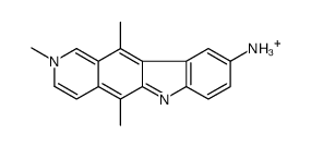 2,5,11-trimethyl-6H-pyrido[4,3-b]carbazol-2-ium-9-amine结构式