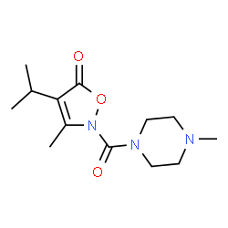 Piperazine,1-methyl-4-[[3-methyl-4-(1-methylethyl)-5-oxo-2(5H)-isoxazolyl]carbonyl]- (9CI)结构式
