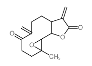 Oxireno[9,10]cyclodeca[1,2-b]furan-4,9(1aH,5H)-dione,octahydro-1a-methyl-5,8-bis(methylene)-, [1aR-(1aR*,7aS*,10aS*,10bR*)]- (9CI)结构式