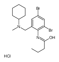 N-[2,4-dibromo-6-[[cyclohexyl(methyl)amino]methyl]phenyl]butanamide,hydrochloride结构式