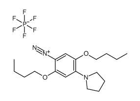 2,5-dibutoxy-4-pyrrolidin-1-ylbenzenediazonium,hexafluorophosphate结构式