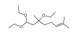 3-ethoxy-3,7-dimethyl-oct-6-enal-diethylacetal结构式