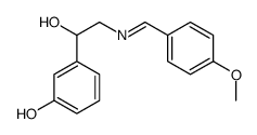 3-[1-hydroxy-2-[(4-methoxyphenyl)methylideneamino]ethyl]phenol Structure