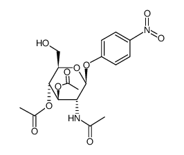 4-nitrophenyl 3,4-di-O-acetyl-2-deoxy-2-(acetamido)-β-D-glucopyranoside结构式