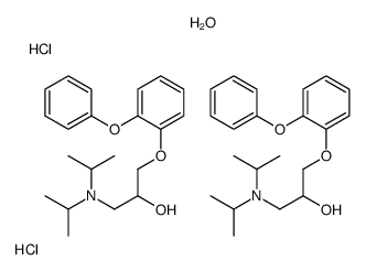 1-[di(propan-2-yl)amino]-3-(2-phenoxyphenoxy)propan-2-ol,hydrate,dihydrochloride结构式