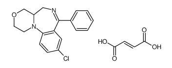 (Z)-but-2-enedioic acid,9-chloro-7-phenyl-2,4,4a,5-tetrahydro-1H-[1,4]oxazino[4,3-a][1,4]benzodiazepine结构式